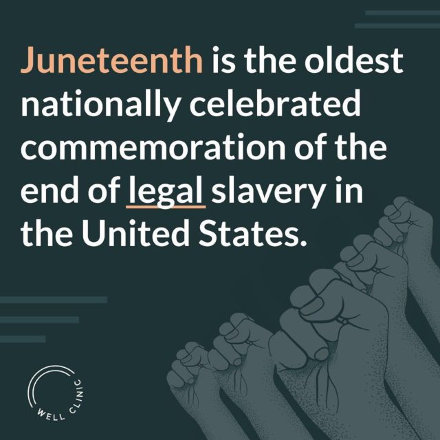Juneteenth is the oldest nationally celebrated commemoration of the end of legal slavery in the United States.  Although the Emancipation Proclamation was issued on January 1, 1863, the news did not reach enslaved Black people in Galveston, Texas, until June 19, 1865.  The newly-freed people in Galveston celebrated after the announcement, and the following year, freedmen and freedwomen organized the first of what became the annual celebration of “Jubilee Day” on June 19 in Texas.  Please remember:  Celebrating Juneteenth is not an excuse to forget we still need to address:
1. Discussions of race in schools.
2. Voting rights.
3. Police violence.
4. Reparations.  #juneteenth #blacklivesmatter #blm #juneteenthcelebration #freedom #blackhistory #happyjuneteenth #racialjustice #blacklivesmatter