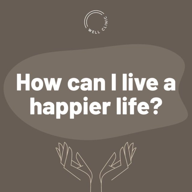 We asked the Well Clinic team if there were common questions patients asked them in sessions. ⁣
⁣
One of the eight most common responses was "How can I live a happier life?" ⁣
⁣
While the answer itself may not be simple, it is something we can talk about during therapy sessions. ⁣
⁣
If you are interested in learning more about Well Clinic therapy services, book a free consult today. ⁣
⁣
SEE LINK IN BIO.