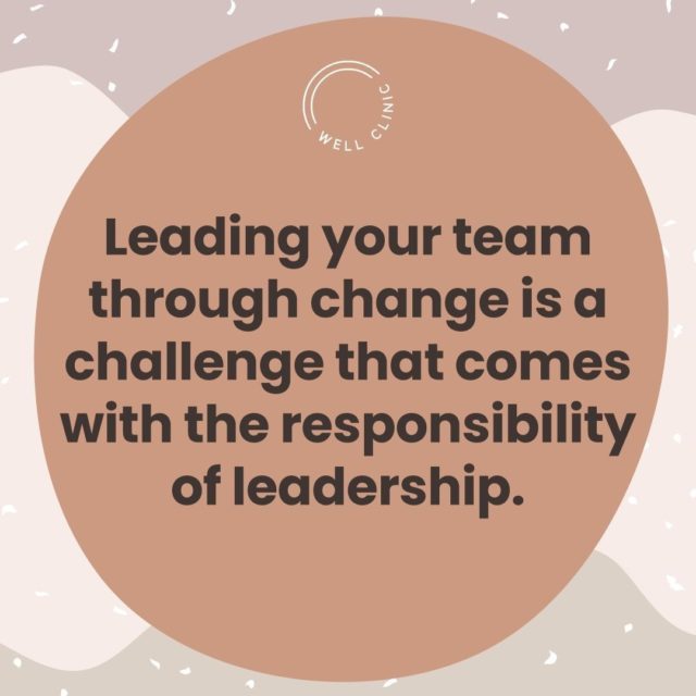 Change is inevitable, especially in the workplace.⁣
⁣
Leading your team through change is a challenge that comes with the responsibility of leadership.⁣
⁣
During big changes, team members need to feel taken care of and it’s your job as upper management to show effective leadership and a well-laid-out action plan.⁣
⁣
There are many ways to make change in the workplace go well. How?⁣
⁣
For "The 3 Most Effective Tips For Leading Through Change," read Well Clinic's new blog. SEE LINK IN BIO.