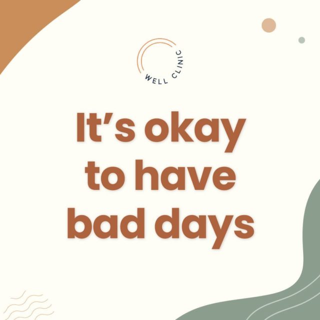 Breathe. ⁣
⁣
It's just a bad day. ⁣
⁣
It doesn't mean it's a bad life. ⁣
⁣
But if your bad days are becoming more frequent or you need help handling them, we are here to help. ⁣
⁣
See link in bio and schedule a free consult with Well Clinic today.